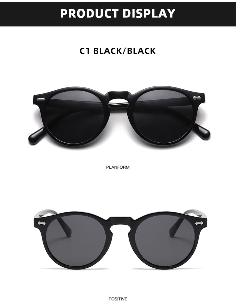 New Retro Polarized Sunglasses Men Women Fashion Small Round Sun Glasses For Male Female Literary Vintage Shades Driving Eyewear