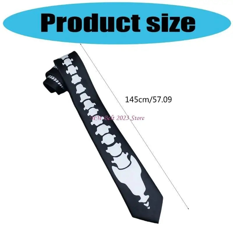 Eye Catching Skull Themed Tie Evening Banquets Necktie Gentleman's Necktie for Corporate Event Celebrations