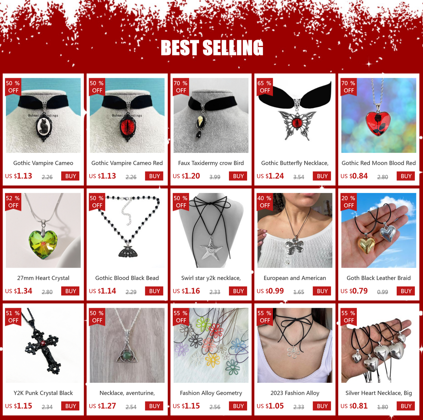 European and American New Exaggerated Irregular Flower Necklace Retro Simple Pendant Collar Chain