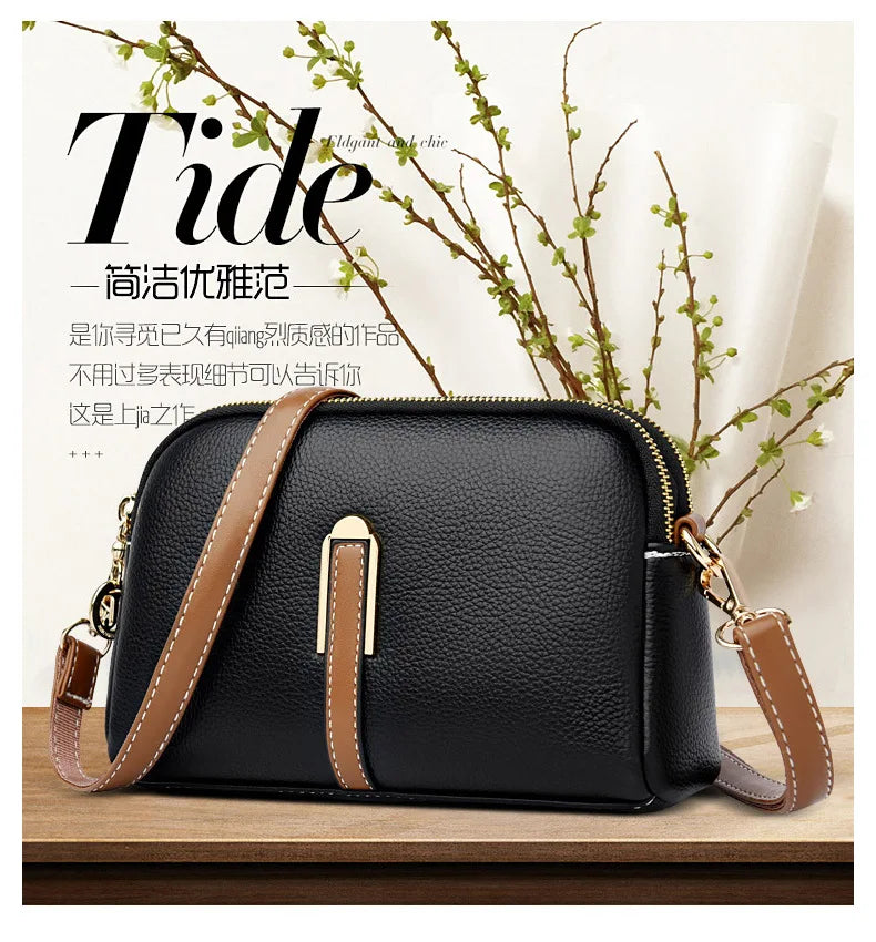 Women's bag 2025 new spring/summer shell bag, simple shoulder bag, zero wallet texture, western-style crossbody small bag