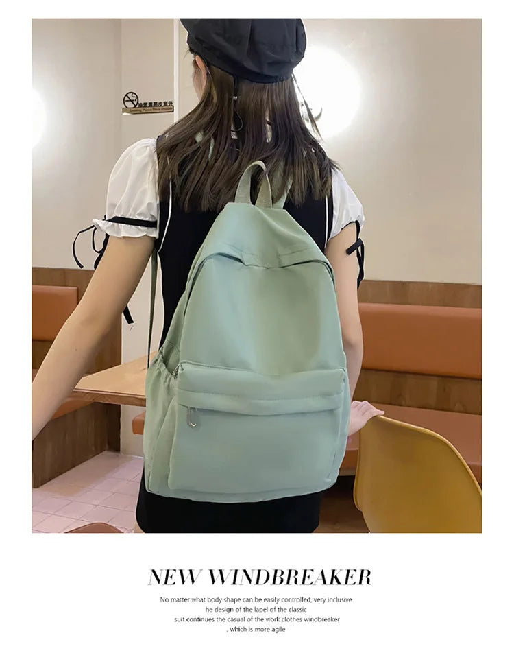 Fashion Canvas Backpack for Women Anti-theft School Shoulder Bag for Teenage Girls New Style Female School Backpack