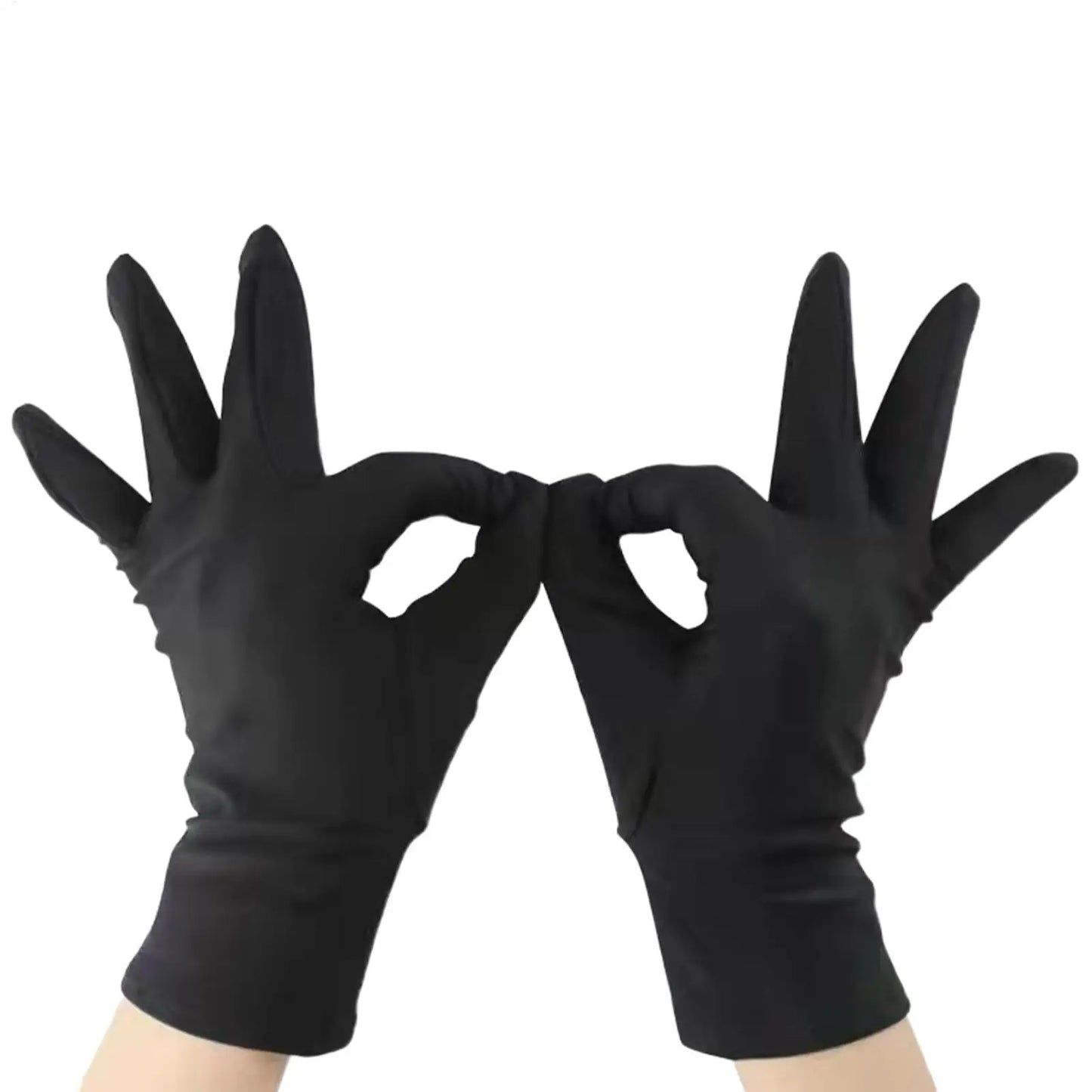 1Pair Practical Jewelry Gloves Wrist Length Gloves Black Gloves Work for protection Coin Inspection Gloves for Fetching Jewels