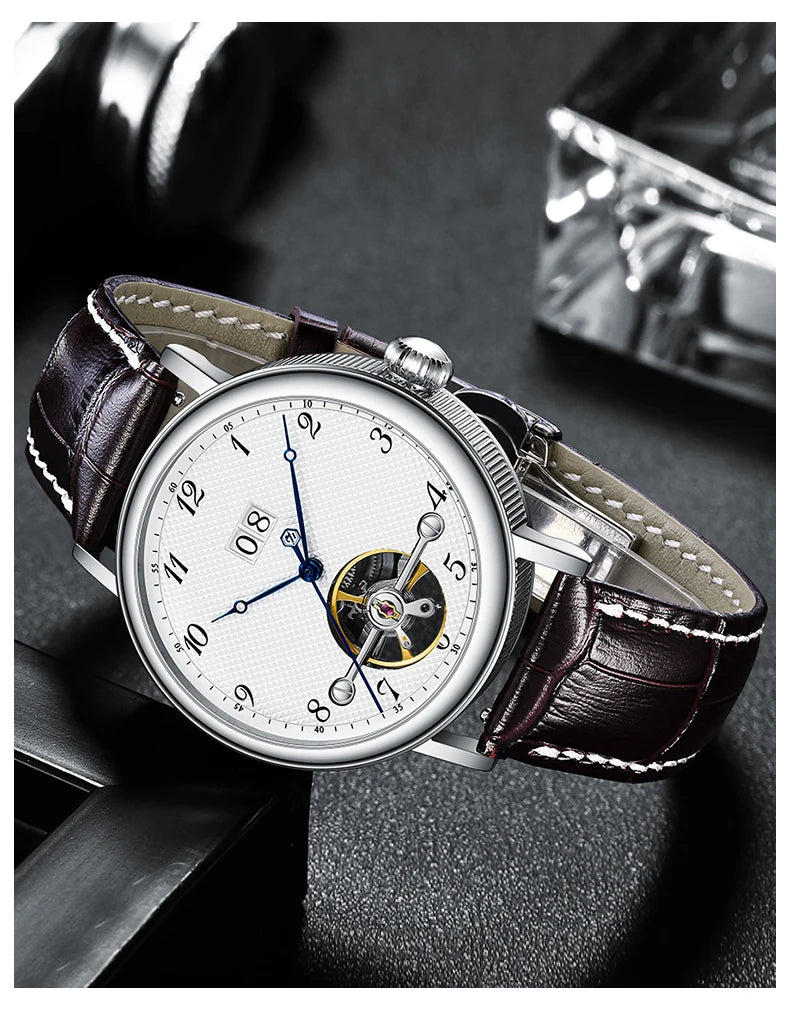 Men Watches 2025 Classic Flywheel Male Watch High Range Stainless Steel Waterproof Automatic Watch for Men Free Shipping Items