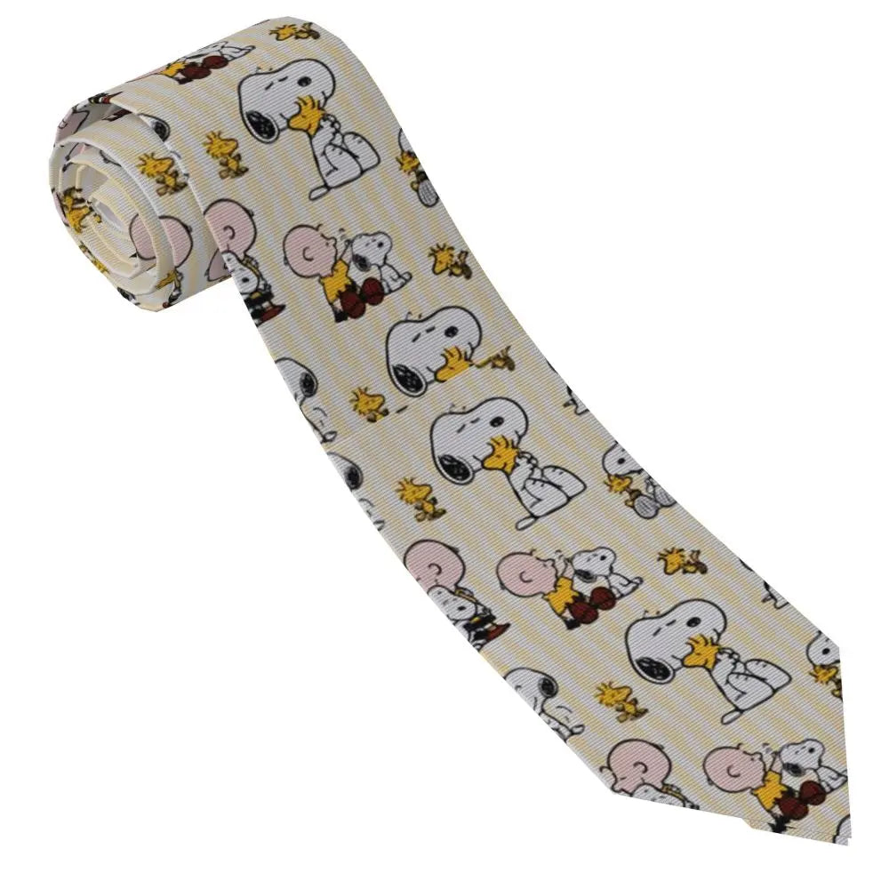 Personalized Fashion S-Snoopys Neckties Men Silk Cartoon Office Neck Tie