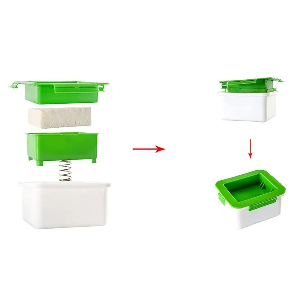 1pc DIY Plastic Homemade Tofu Maker Press Mold Kit Tofu Making Machine Set Soy Pressing Mould With Cheese Cloth Cuisine