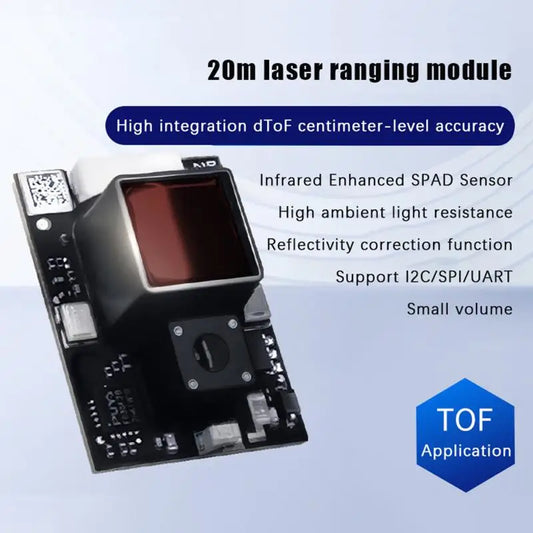 20m Single-Point dToF Laser Distance Sensor Module, Infrared LiDAR Ranging Sensor for Industrial Applications