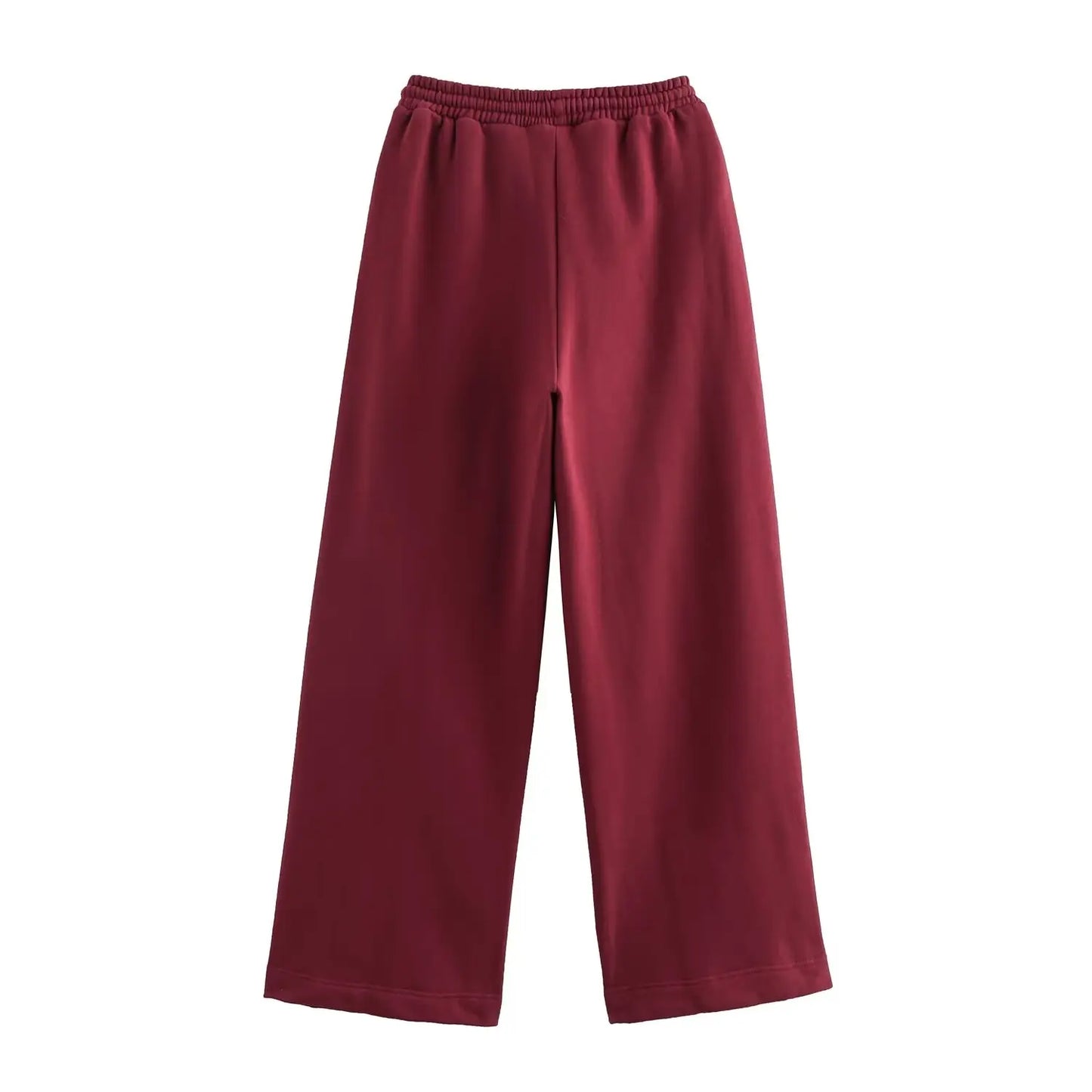 HH Women's Pant 2-Piece Set Female Fashion Versatile Printed Velvet Zip Jacket+Commuting Elastic Waist Belted Casual Pants