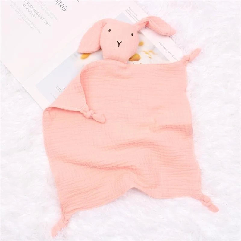 Baby Soothe Blanket Rabbit for Doll Appease Towel Gauze Bibs Teether Muslin Absorbent Bandana Infants Feeding Bib G 4XBC