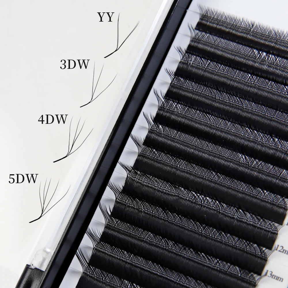 JB Jeyelabeau LU M Curl Eyelash Extensions W Shaped Eyelashes Cilios 3D 4D 5D High Quality Technologic Fiber Lashes Extension