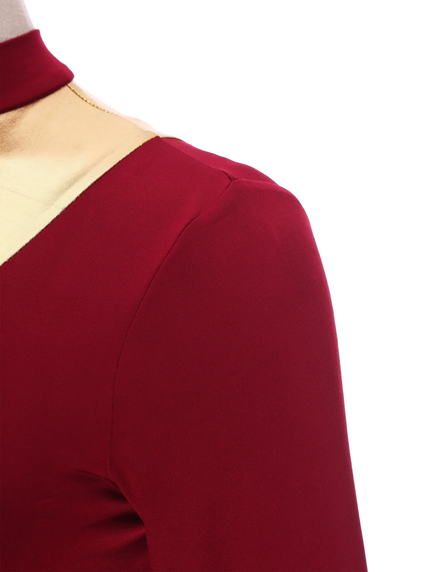 Women Modern Lyrical Dance Dress Waltz Ballroom Performance Costume Church Choir Worship Gown Long Sleeve Shiny Dancewear