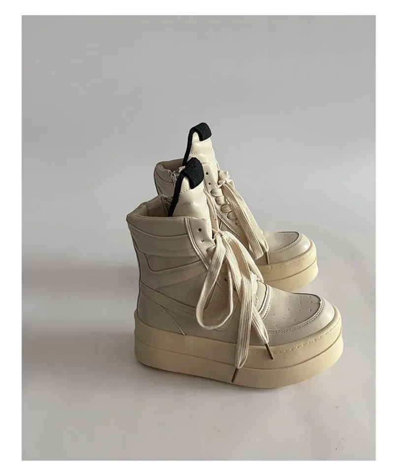 Shoes for Women Women's Ankle Boots Trendy Retro High-top Women's Shoes Fashion Casual Chunky Platform Luxury Designer Sneakers
