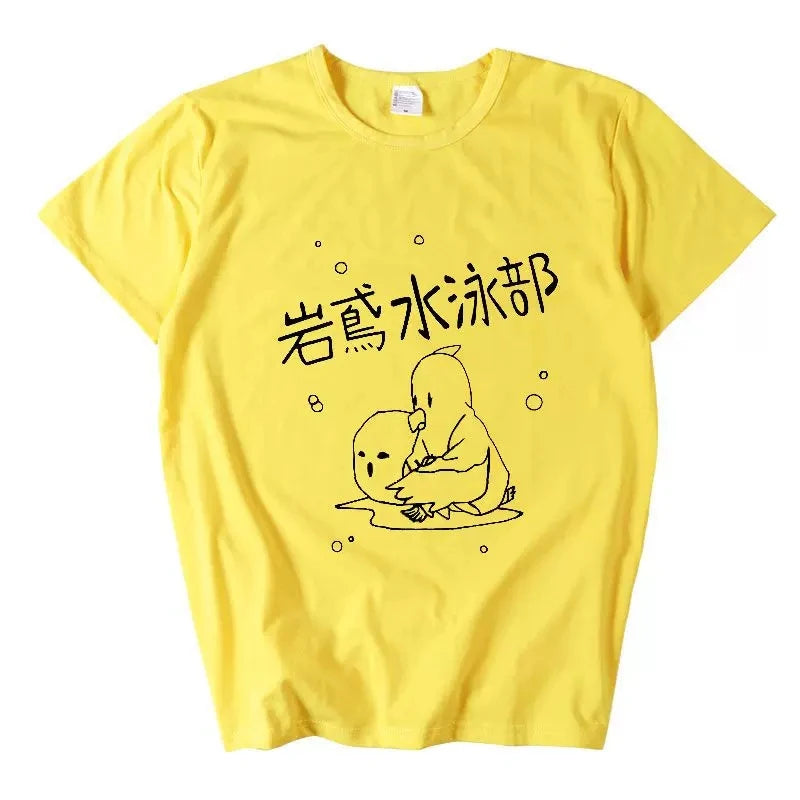 Free Iwatobi Makoto Tachibana Cosplay T Shirt Anime High School  Nagisa Hazuki T-Shirt Cotton Short Sleeve Tees For Men Women