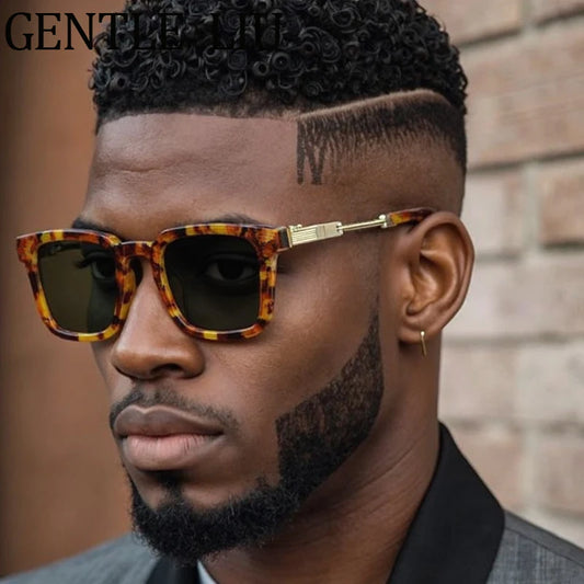 Polarized Square Sunglasses Men 2026 Luxury Brand Vintage Classic Steampunk Driving Rectangle Sun Glasses Outdoor Shades UV400