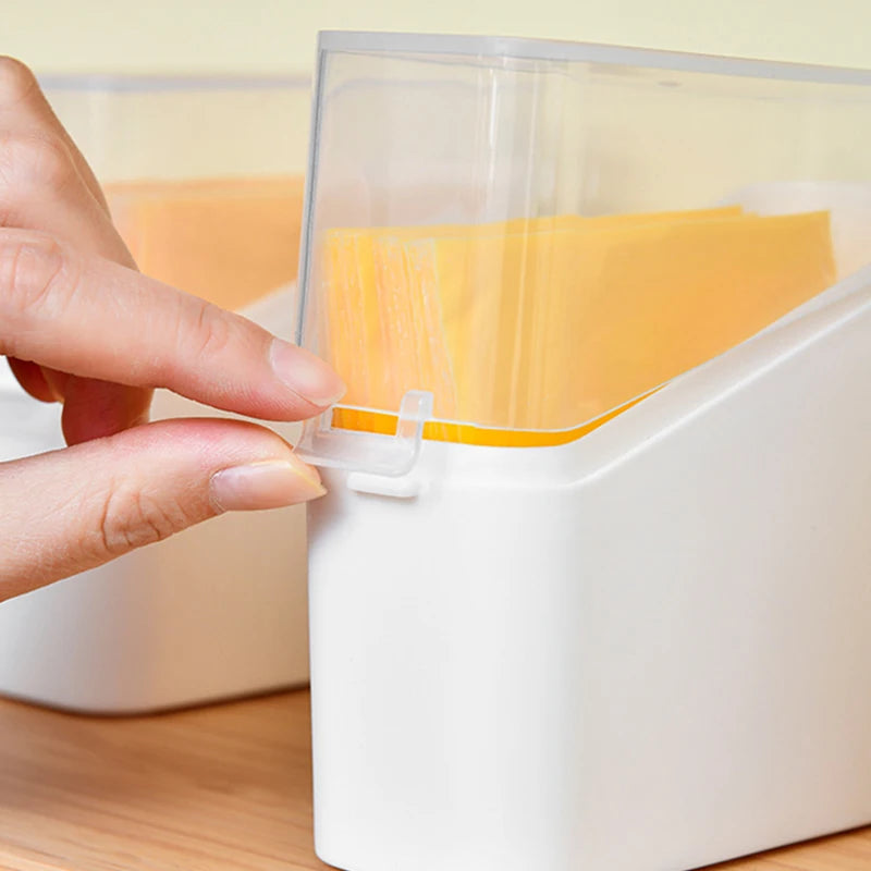 Cheese Keeper Case Airtight Food Storage Container With Lid Large Capacity Slice Cheese Holder Fridge Odor Transparent