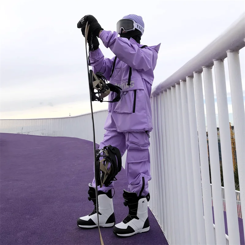 Ski Suit Set for Men and Women Windproof, Waterproof, Warm Jacket and Pants Complete Set of Snowboarding Gear High Quality