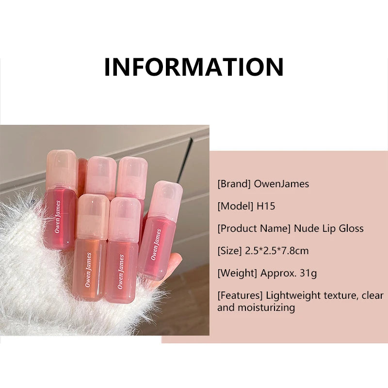 Glossy Non-stick Cup Lip Gloss Long Lasting Cheek Mud Lip Plumper Tinted Lip Lipstick Lip Makeup Cosmetics