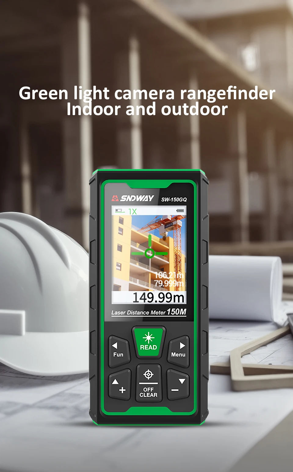 Laser Rangefinder Green Laser Distance Meter 80M/120M/150M Digital Rangefinder Tape Measure Electronic Level Ruler Roulette Tool