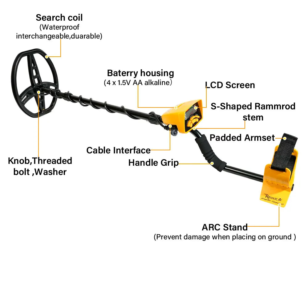 Metal Detector MD-6350 High Sensitivity Gold Digger Professional Treasure Hunter Detecting Equipment Jewelry/Coins/gold