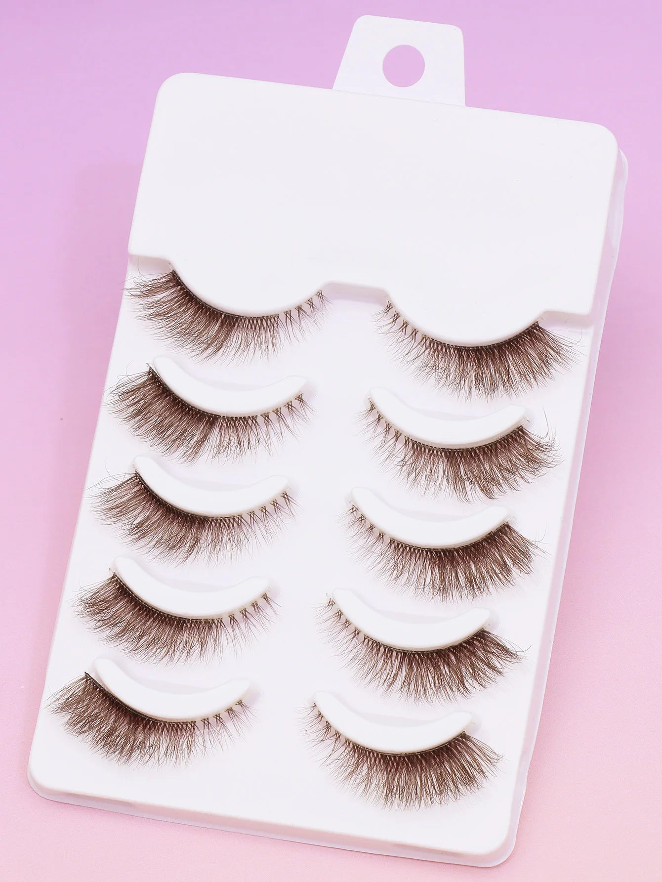 5/7/10 Pairs brown DIY Lashes Natural Clear Eyelash Volume Natural Eyelashes Soft Cross Cat Lashes Extended Outer Corner Eyelash