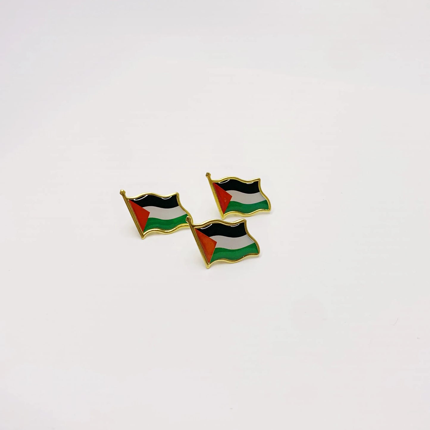 20/100Pcs Palestine Flag Lapel Pins Bulk - Metal Palestinian National Lapel Pin