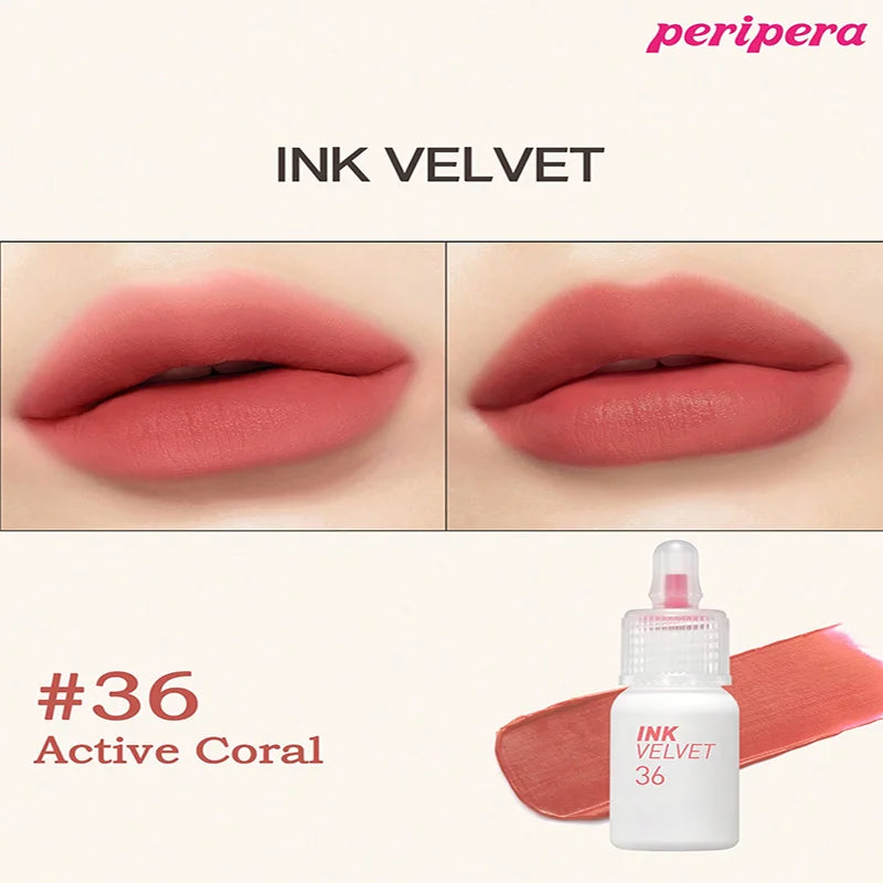 K-beauty Ink Velvet Lipstick high-pigment and long-wearing, weightless, gluten-free, paraben-free, velvet-matte, long-lasting
