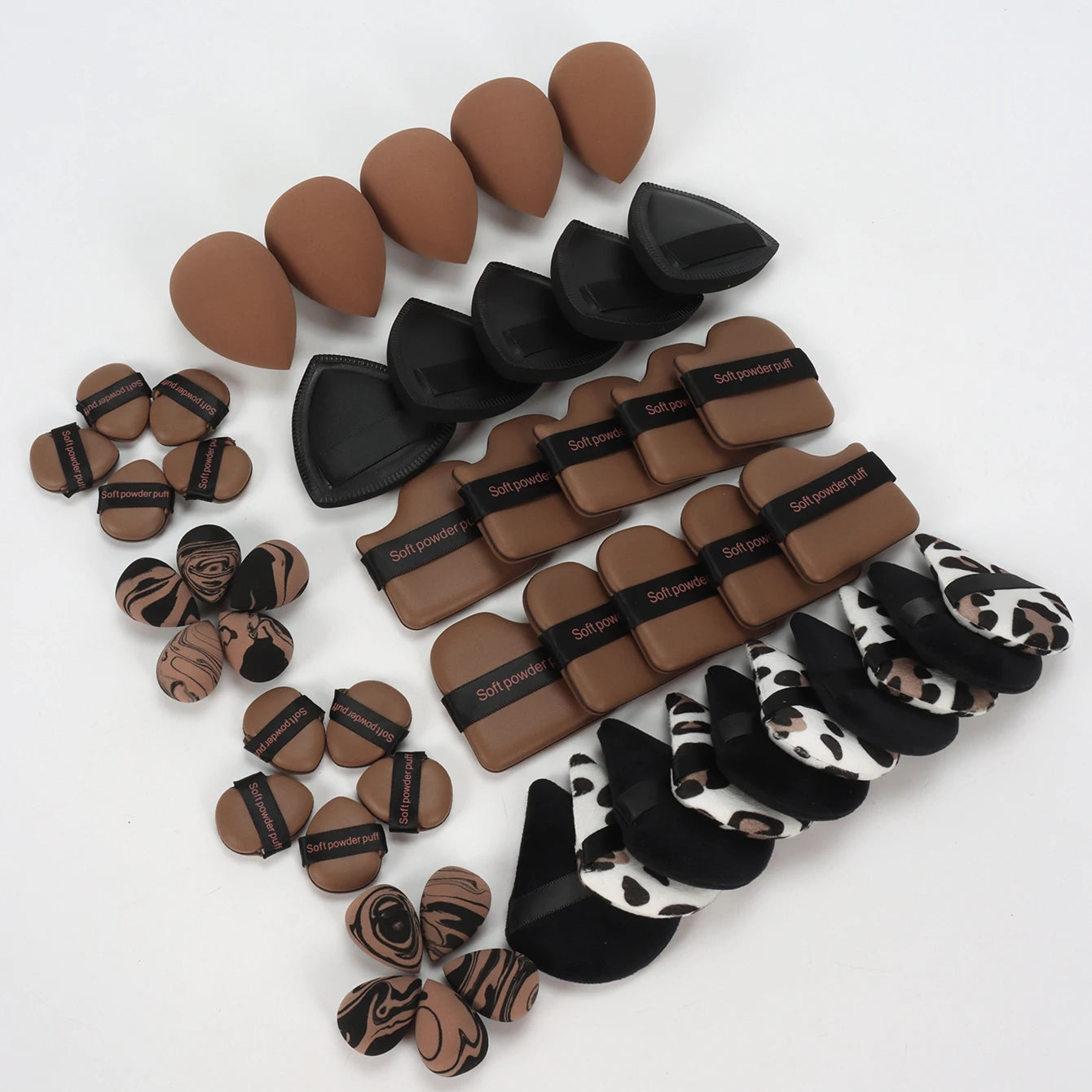 10/20/30/40/50-Piece Set of Multifunctional Makeup Tools, Expands When Exposed to Water, Suitable for All Skin Types