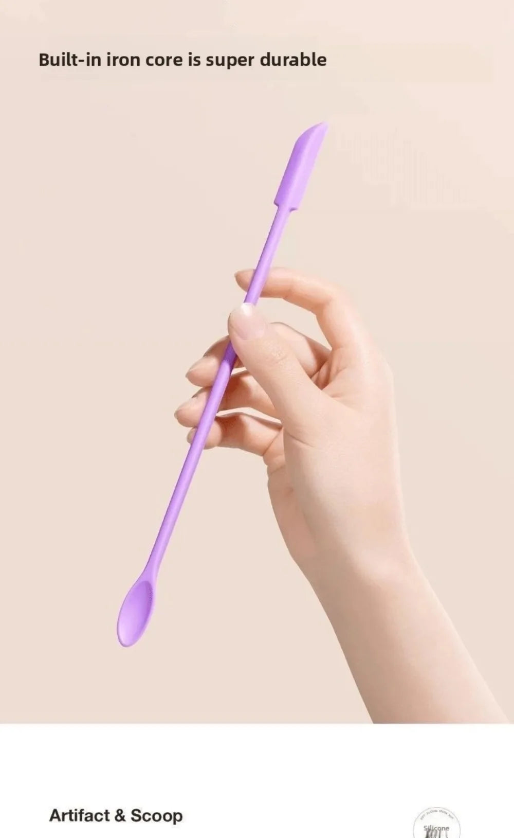 3pcs Portable Mini Silicone Scraper Soft Lengthened Face Mask Brush Double-head Cosmetic Digging Spoon Makeup Brushes Set