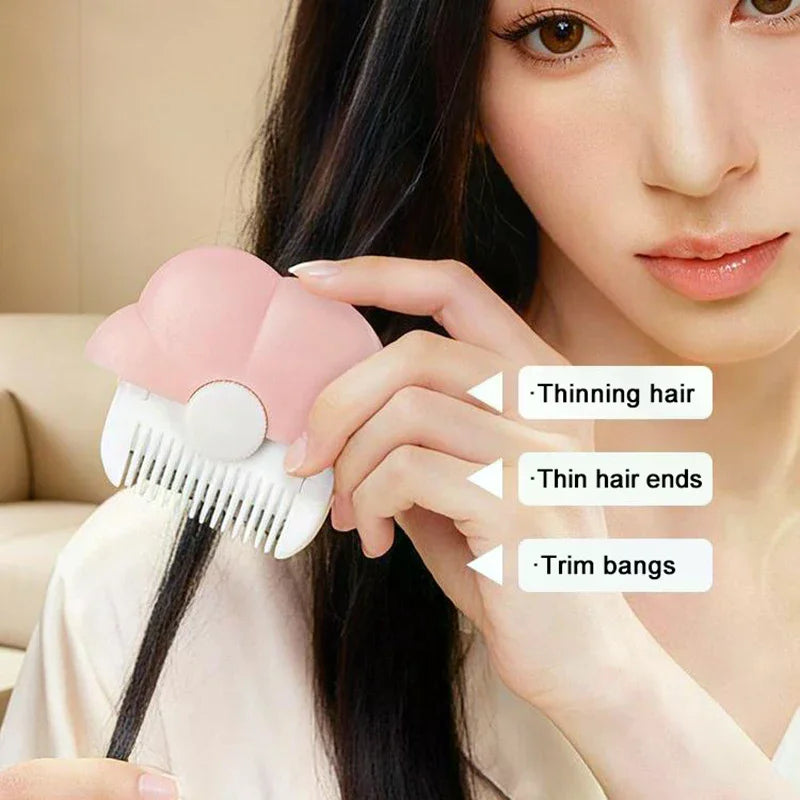 Hair Cutting Trimmer Combs 2 In 1 Double Sided Manual Bangs Cutter Shaving Remover Thinning Beauty Haircut Styling Accessory