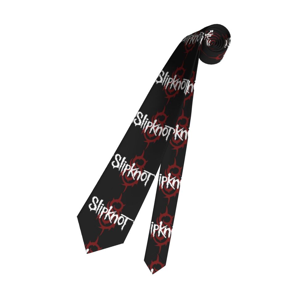 Slipknots Neckties Men's Customized Silk Heavy Metal Rock Music Gift Neck Tie for Office