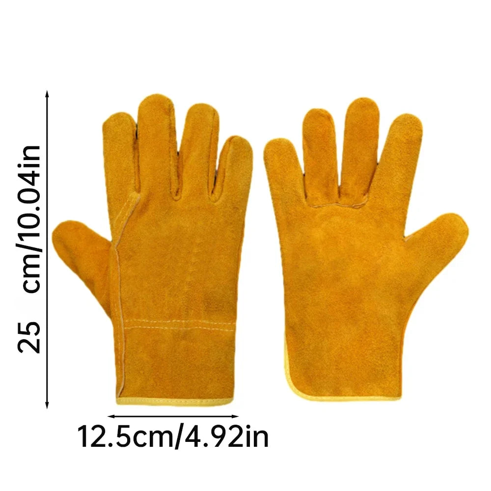 Work Gloves Sheepskin Leather Workers Work Welding Safety Protection Garden Sports Motorcycle Driver Wear-resistant Gloves