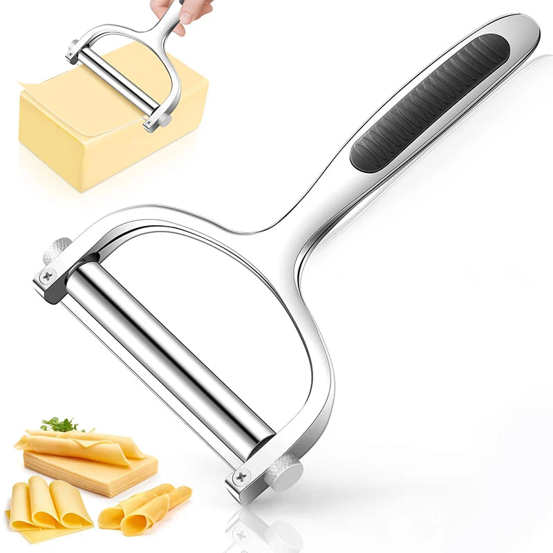 Cheese Shaver for all Cheese Types - Adjustable Steel Wire Mozzarella & Cheddar Cutter