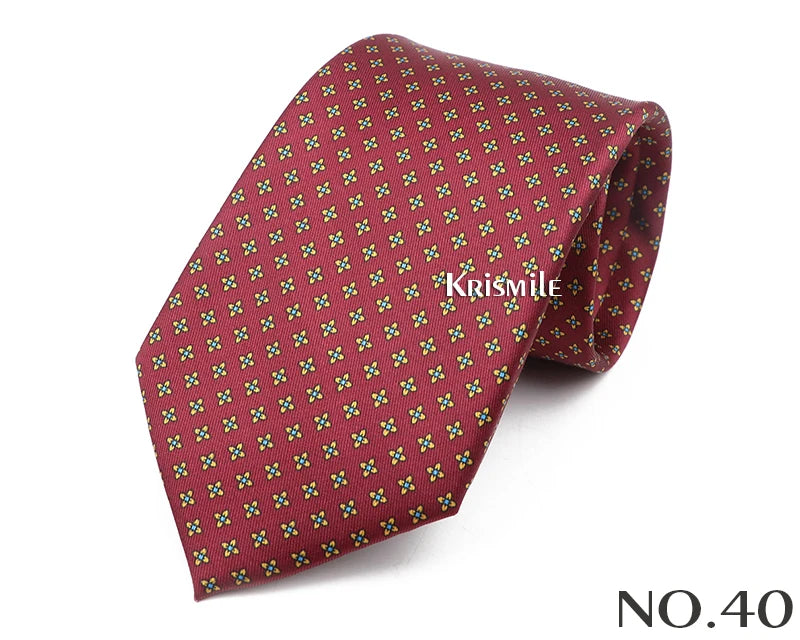 New Design Bohemian Style Necktie For Men Silk Touch Soft Blue Red Yellow Necktie Fit Wedding Party Business Office Accessory