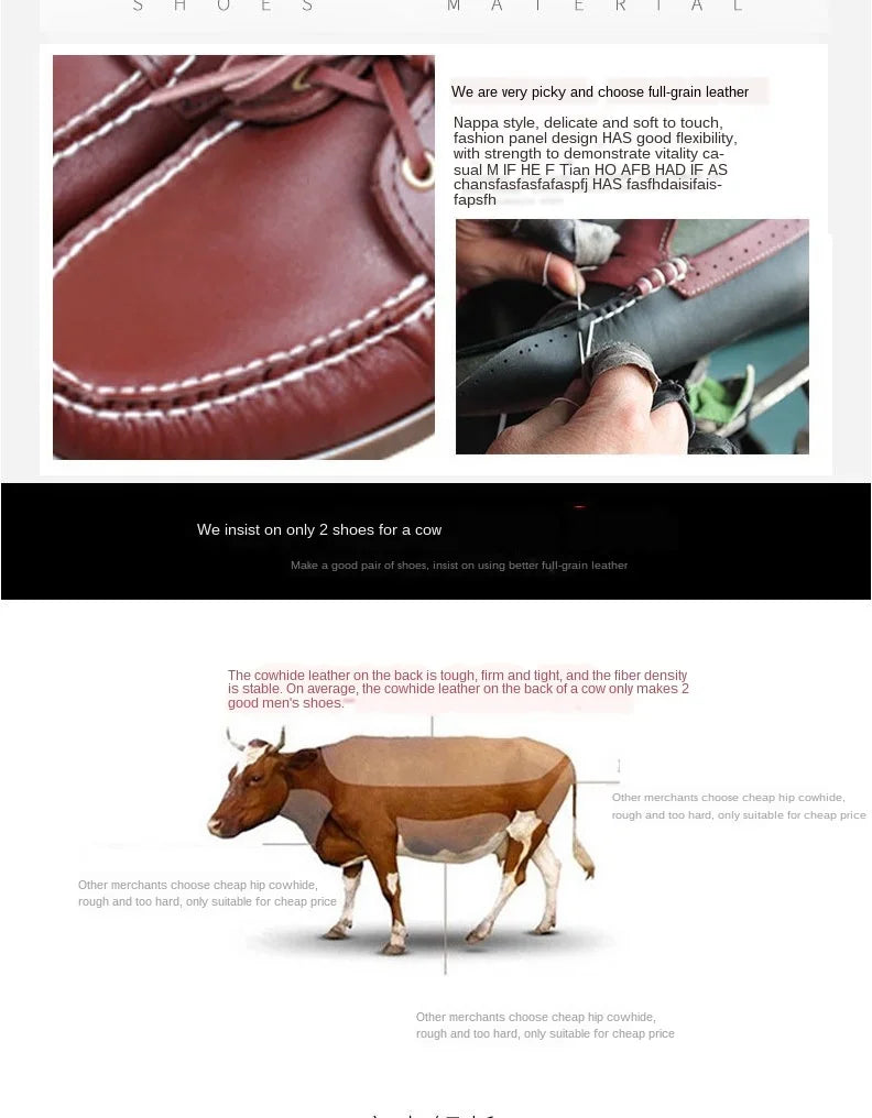 Genuine Leather Men's Casual Shoes Fashion Boat Shoes England Platform Luxury Lace up Male Loafers Driving Shoes46 Low Heel