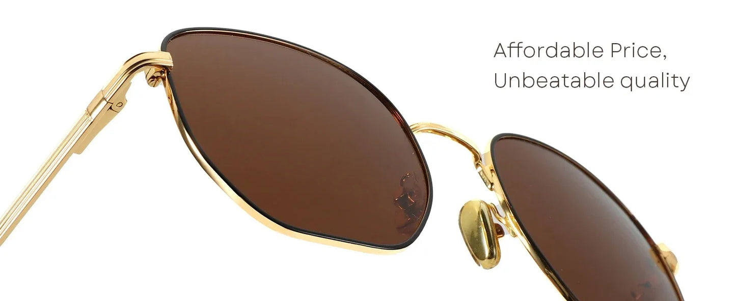 ZENOTTIC Trendy Polarized Prescription Sunglasses Hexagonal Progressive Sun Glasses For Men Women UV400 Protection Shades