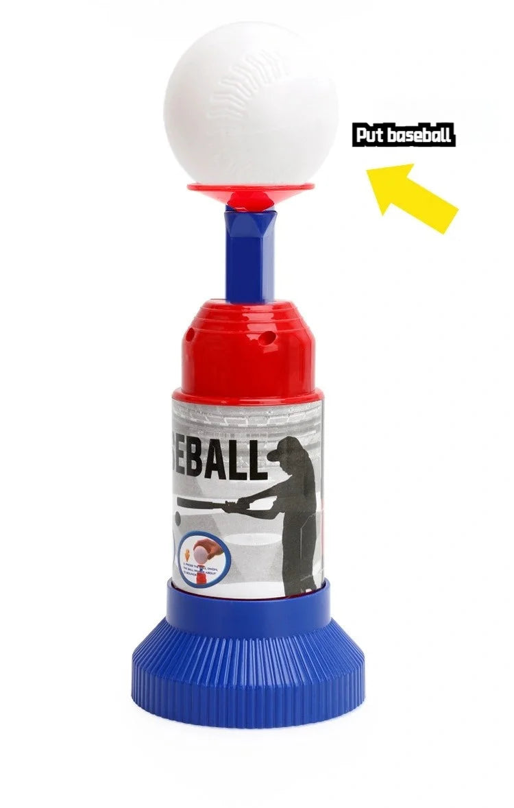 Hot-Selling Baseball Launcher Toy, 2-in-1 Foot-Operated/Manual Press Ball Pitching Machine, Interactive Baseball Training Game for Young Children, Outdoor Sports Toy, Indoor and Outdoor Interactive Sports Game for Kids, Kinde