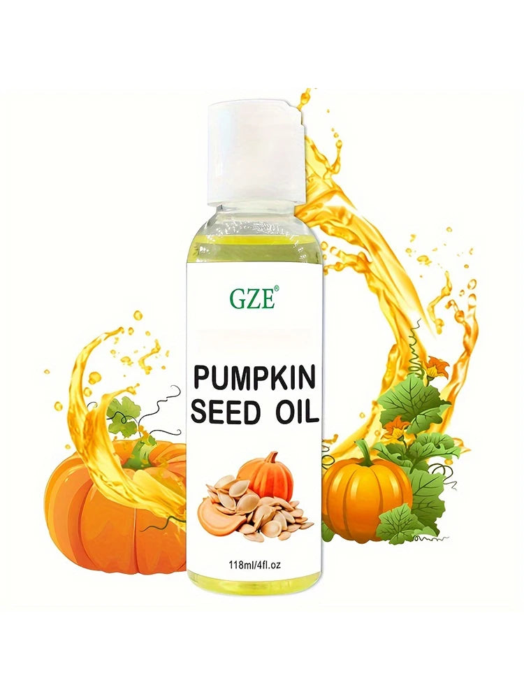 GZE Pumpkin Seed Carrier Oil Organic Pure Natural Cold Pressed Unrefined Oil for Skin, Hair, Body