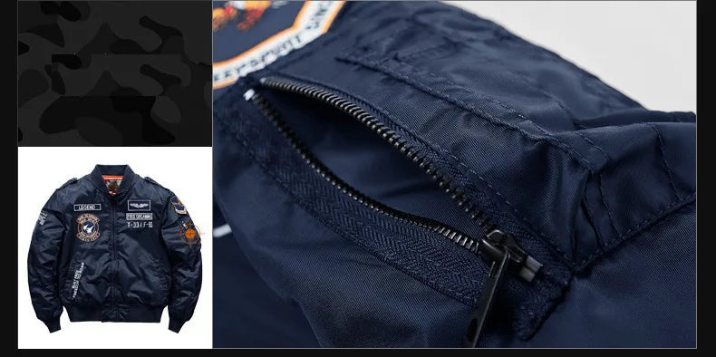 Men's winter jacket 2025 model  Thick and warm coat Men's flight jacket  Thick and warm padded coat - With a stand-up collar