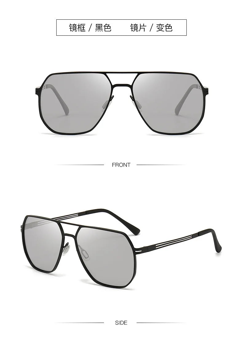 2026 New Men Polarized Sunglasses Special for Driving, UV Protection Trendy Photochromic Sun Glasses
