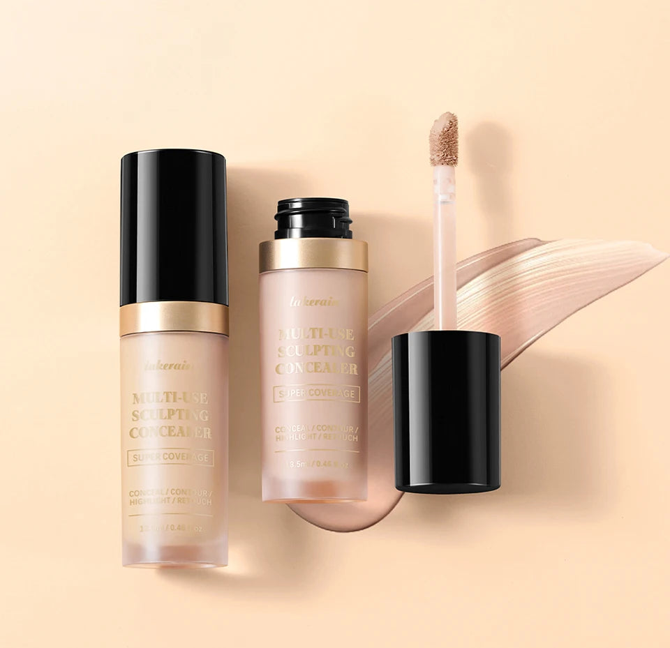 Lakerain Multi-purpose Concealer For Face Covers Freckles Even Skin Tone Moisturizing Long-lasting Sculpting Liquid Concealer