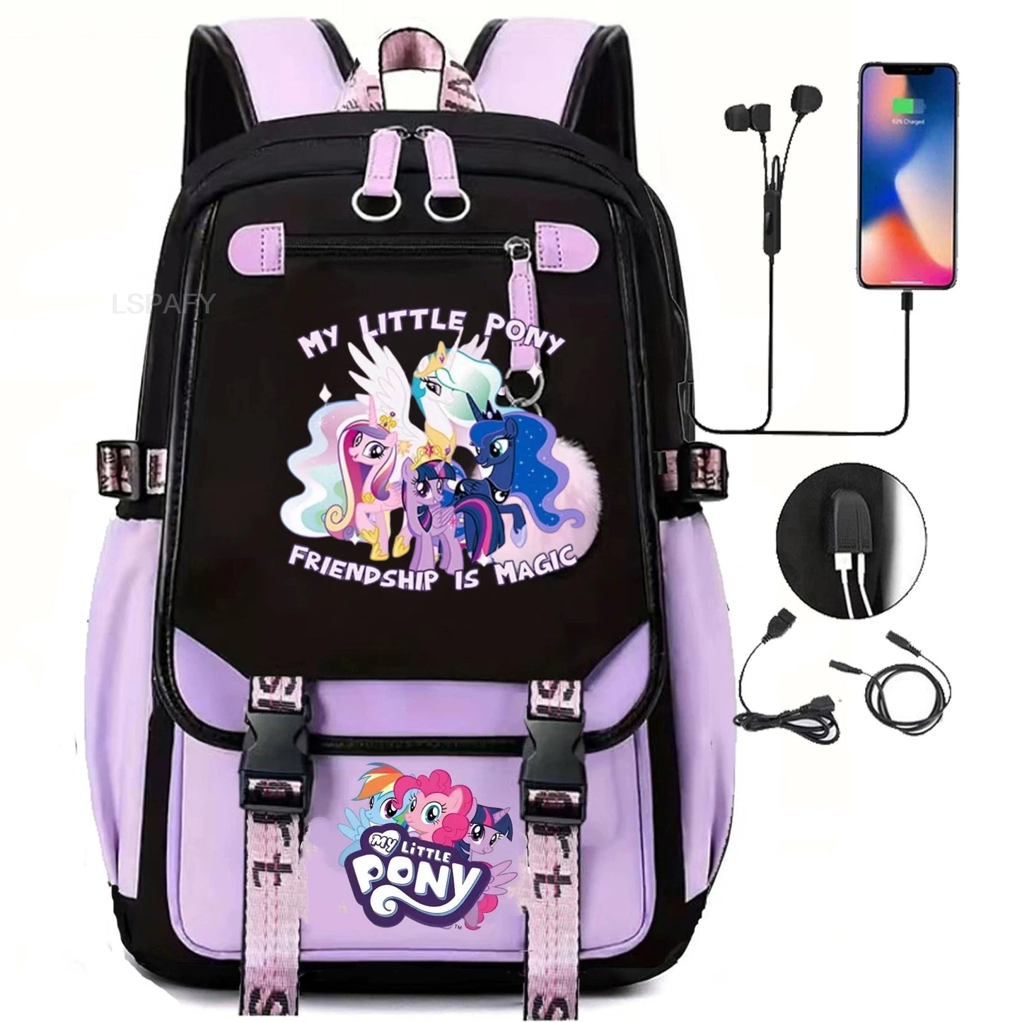 My Little Pony SchoolBags Fashion Boys Girls Backpack Rucksack Casual Travel Multipocket Book Bags New Semester Gift