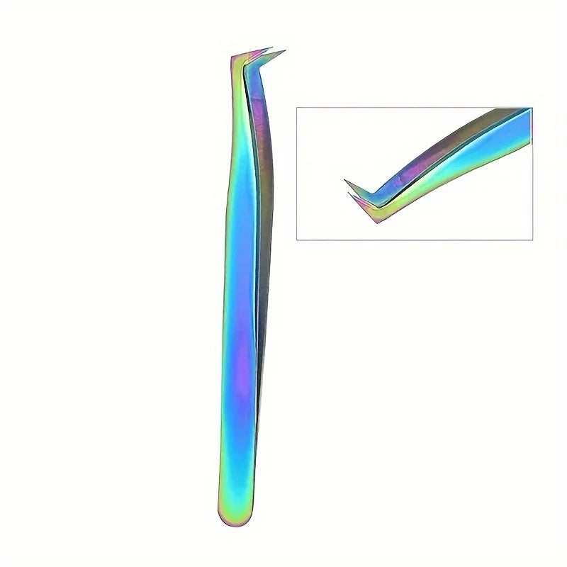 Eyelash Extension Tweezers Makeup Stainless Steel Eyelash 3D accurate Clip Makeup Tools Nail Art Accessories