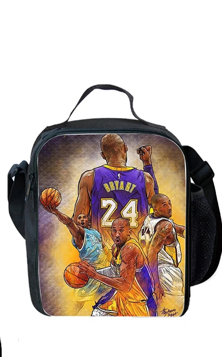 Basketball K-Kobe B-Bryant Child School Backpack 1/3PCS  with Lunch Bags ,Pencil Bags  School Bags for Boys Girls Best Gift