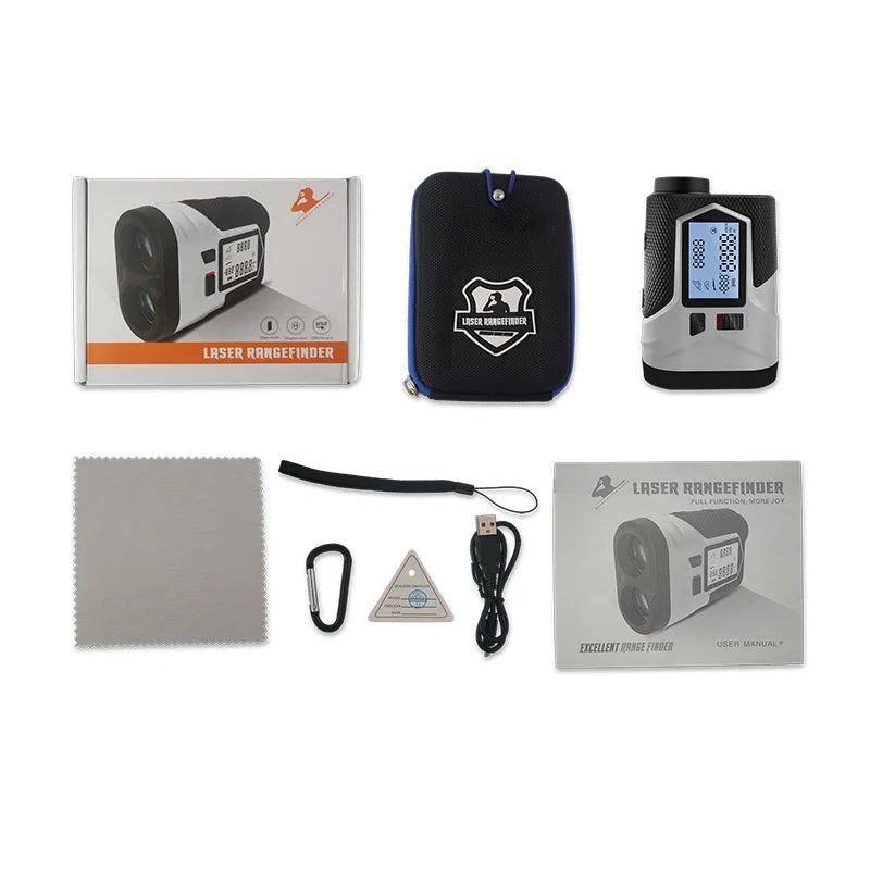Rechargeable 1200m 650m with Slope Adjusted Flag-Lock Vibration Laser Distance Meter Telescope Golf Laser Rangefinder