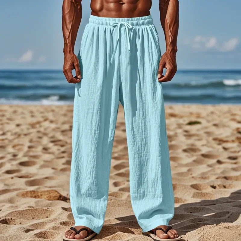 Men's Casual Pants Comfortable and Breathable Daily Wear with Fashionable Men Must Be Large Size Loose Elastic Waist Comfort