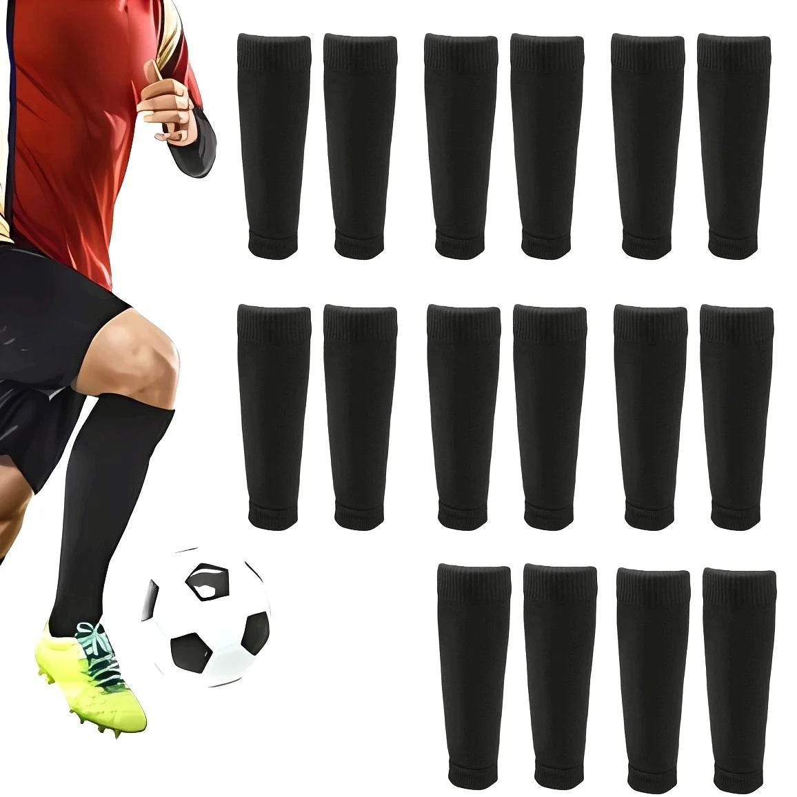 8 pairs of new outdoor men's and women's sports football socks for competition training, and durable pressure socks, calf socks.