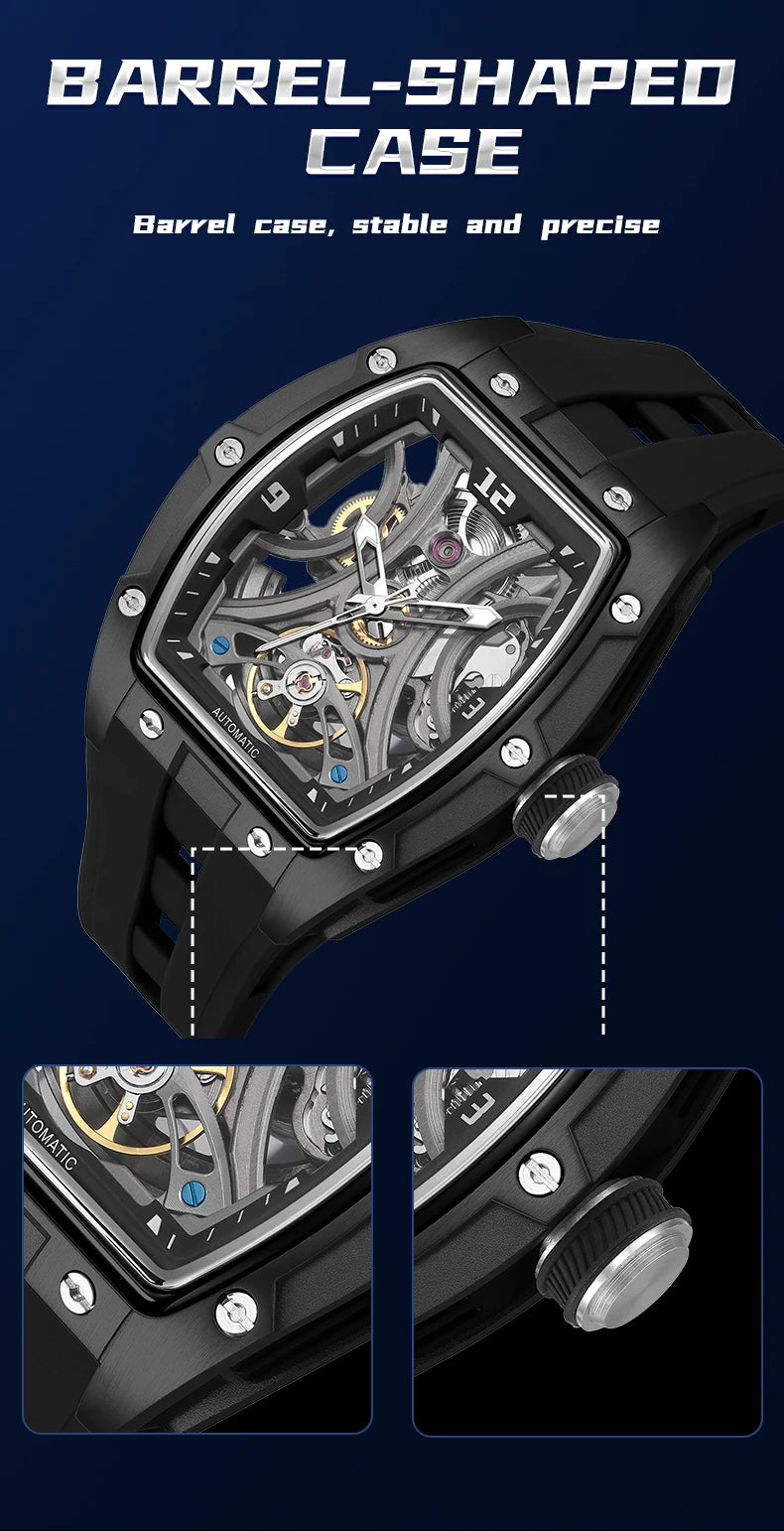 MEGIR Men Mechanical Watch Top Brand Luxury Automatic Watch Business Waterproof Luminous Watch for Men