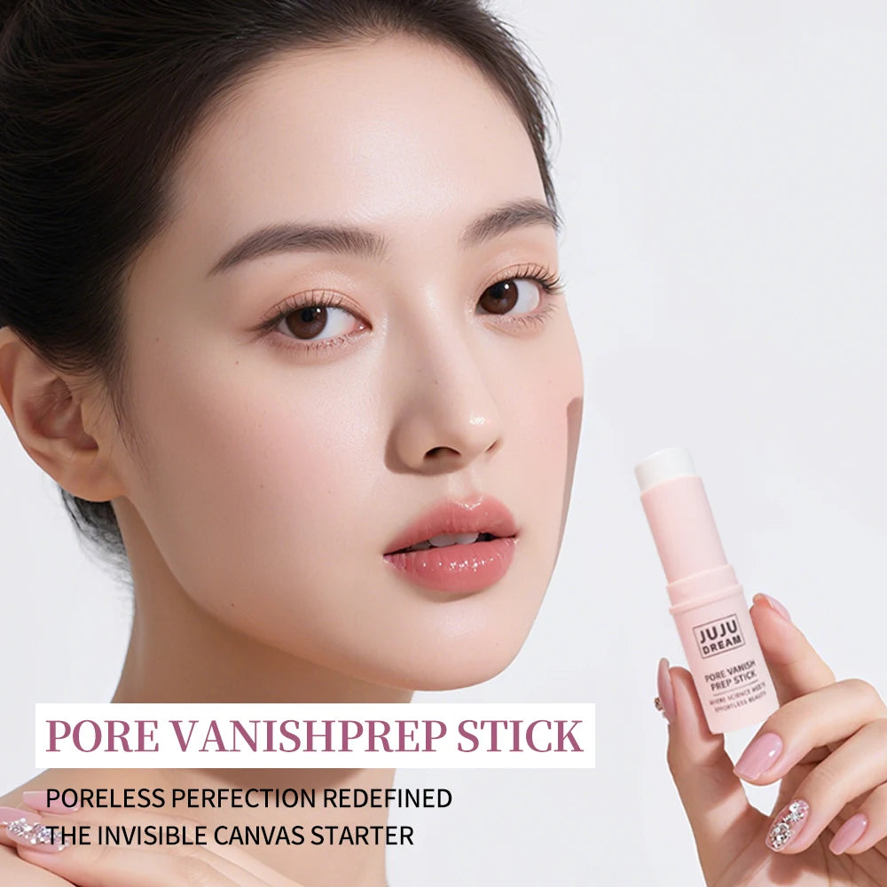 Face Primer Stick with Matte Blur Effect, Hydrating Shimmer Texture for Pore Covering, Oil Control and Lightweight Finish