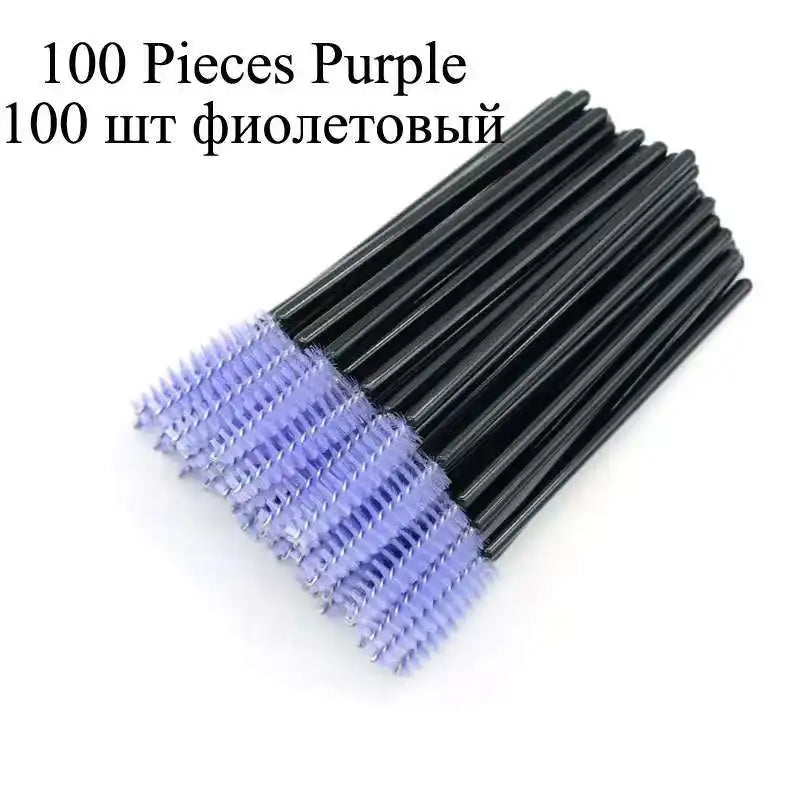 50/100 Disposable Eyelash Micro Brush Eyebrow Comb Mini Mascara Wand Applicator Microbrush Lash Extension Supplies Makeup Tools