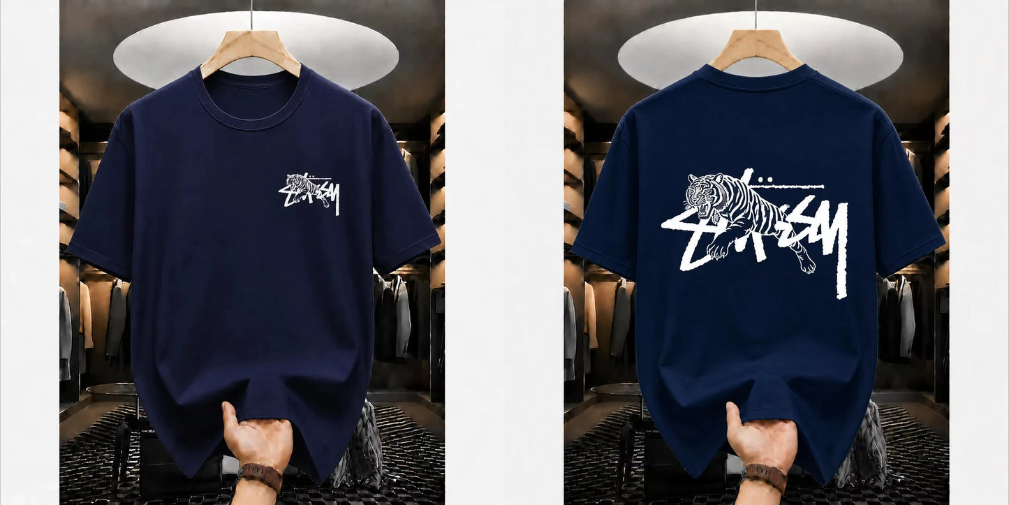 2026 Summer New  T-shirts Luxury Printed Top Pattern Short Sleeve Hip Hop T-shirt Men's Clothing Women's Alphabet T Shirt