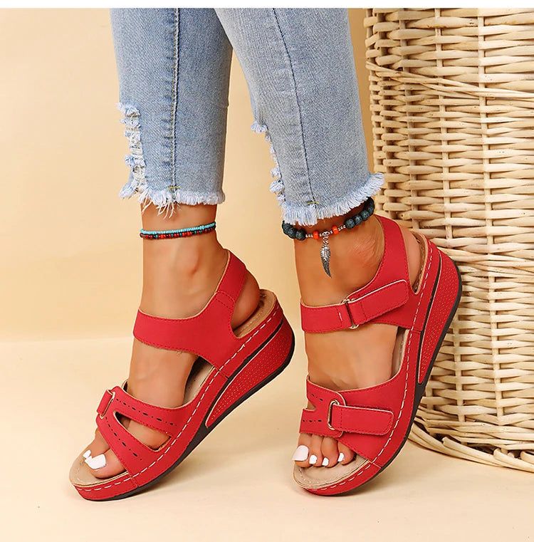 Fashion Women's Summer Shoes Wedge Walking Shoes Beach Women's Sandals Comfortable Elegant Female Footwear Zapatos De Mujer